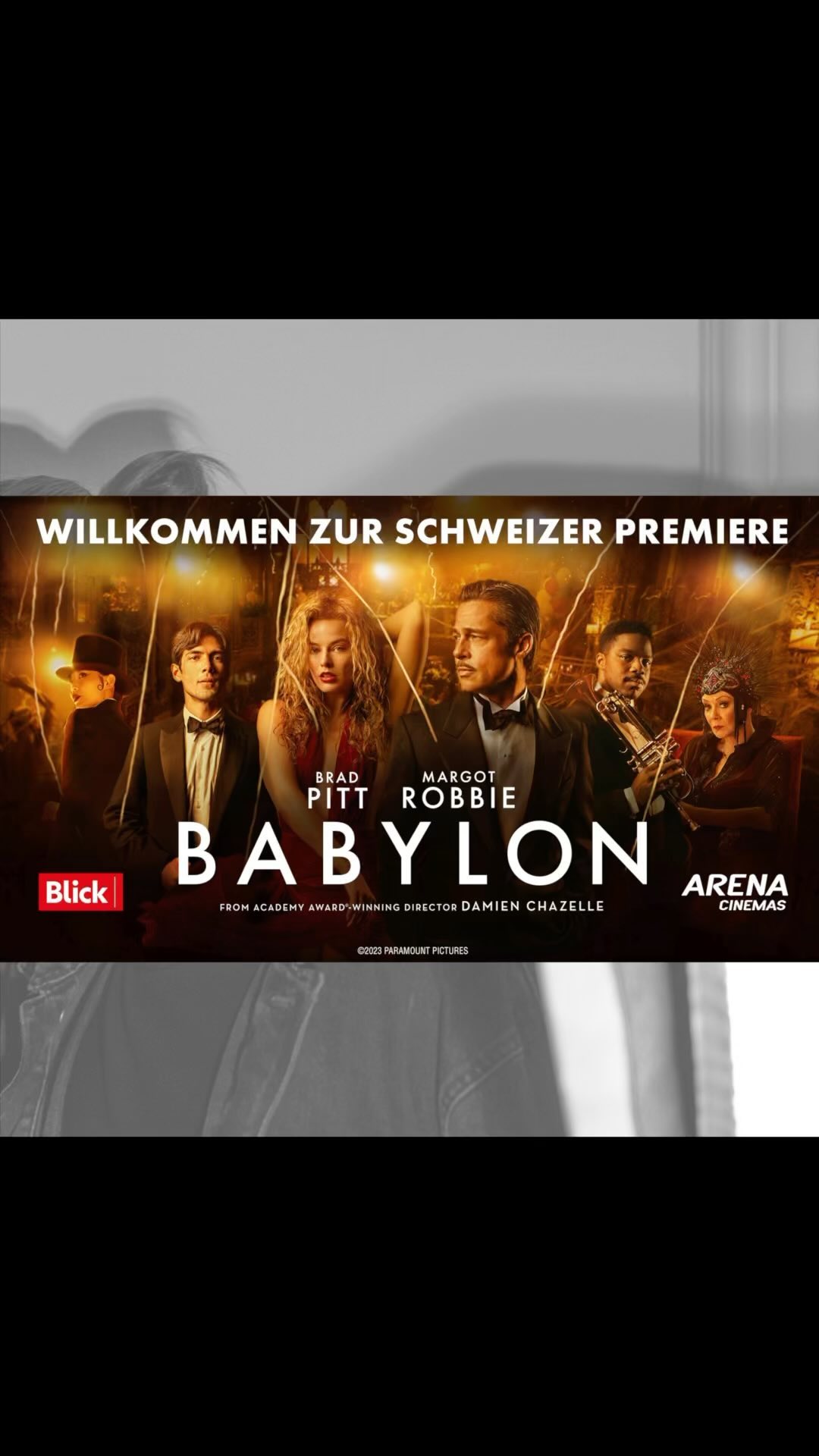 New work for @paramountswiss 

we captured a few moments from the
@babylonmovie Swiss Premiere in Zurich @arenacinemaszh @ruesterei 

D.O.P: Ian Tila & @gbvideography 
Edit: Ian Tila
Color Grading: @yar.color
Trailer Footage: @paramountpics